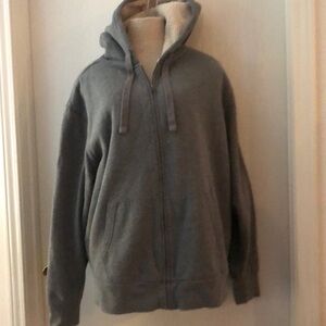 Men's zip up Sherpa lined coat